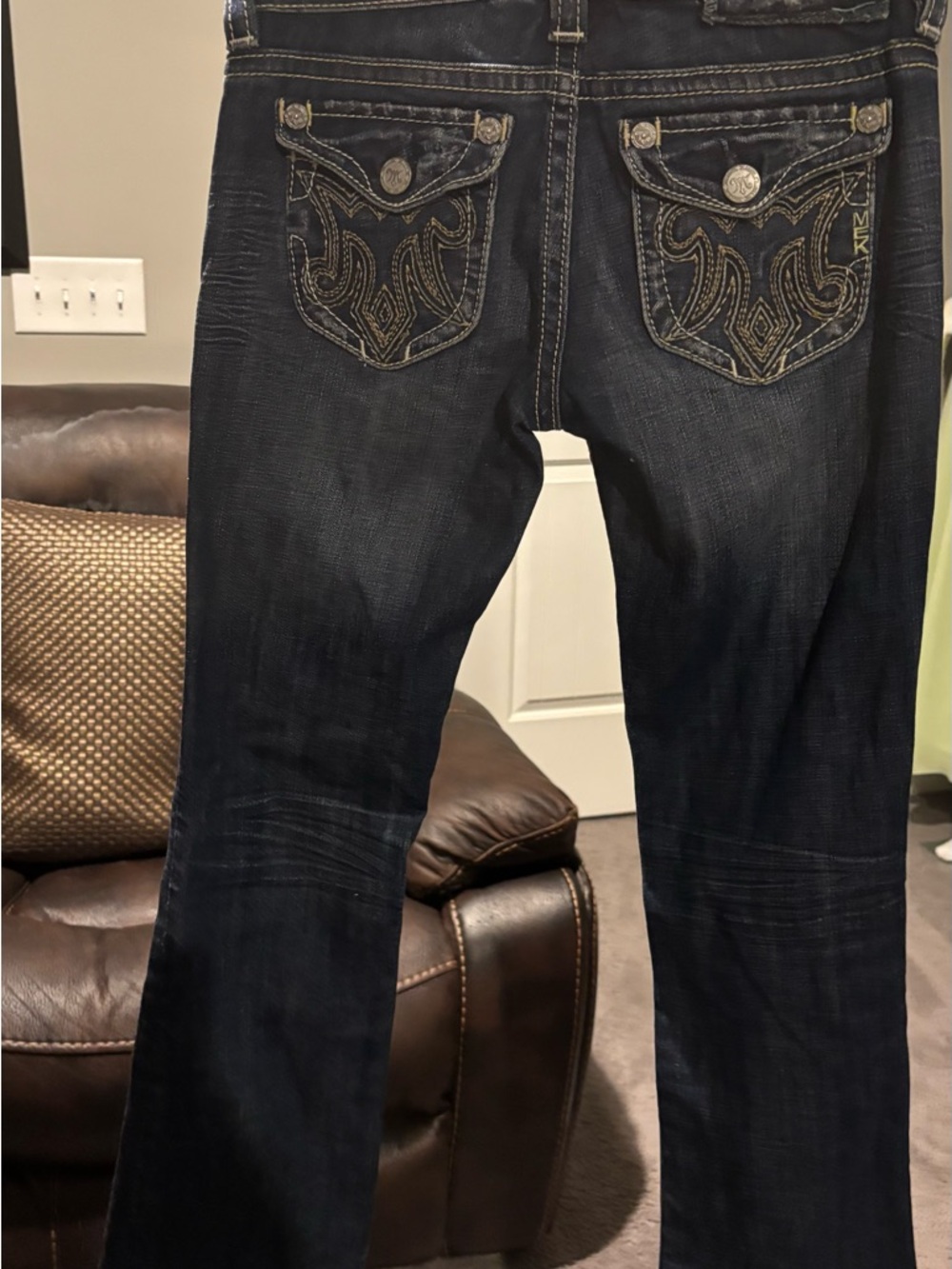 Dark Blue Straight Leg Women's Jeans